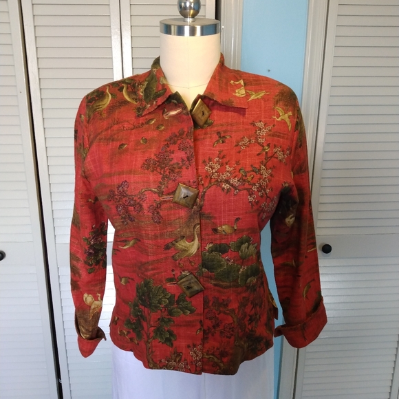 X-large Painted pony linen jacket - Picture 1 of 14